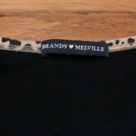 Brandy Melville cheetah print black tank crop - Picture 2 of 5